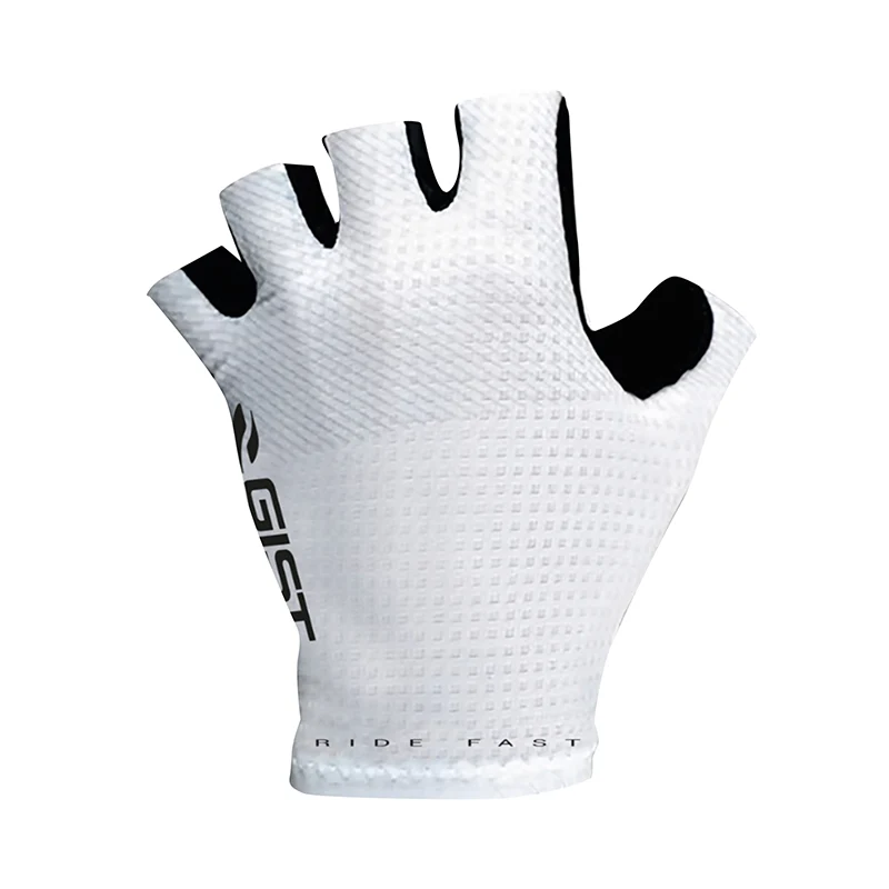 Gants Vélo Court Gist Race Été Blanc XL (Paire Sur Carte) Sans Velcro