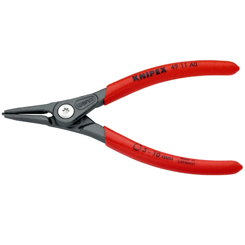 Pince A Circlips Extérieur Pro Knipex 140 mm Diam Circlips 3 A 10 mm Gris Antirouille Pointe 0,9 mm (Droite) (49 11 A0) -Made In Germany-