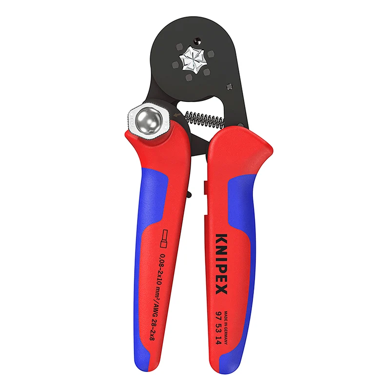 Pince A Sertir Pro Knipex Auto-Ajustable Pour Embout De Câble 180 mm Avec Poignée Ergonomique (97 53 14) -Made In Germany-