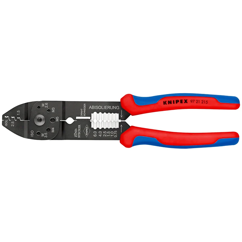 Pince A Sertir Universelle Pro Knipex Compact Preciforce 230 mm Avec Poignée Ergonomique Pour Cosses Et Connecteurs Isoles (97 21 215) -Made In Germany-
