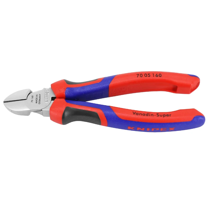 Pince Coupante Pro Knipex Robuste 160 mm Chrome Pour Épaisseur De Materiau De 2 A 4 mm Avec Poignée Ergonomique (70 05 160) -Made In Germany-