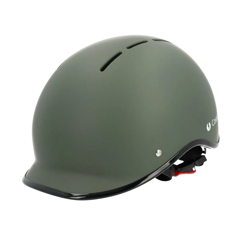 Casque Vélo Adulte Coolride Urbain-City Kaki Avec Molette De Réglage Taille 55-58 (Vendu A L'Unite)