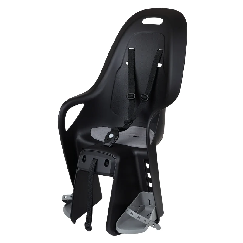 Porte Bebe-Siege Enfant Arrière Polisport A Fixer Sur Porte Bagage Fixation Etau Koari Noir Coussin Gris Pour Mik Hd (9 A 22Kgs) Compatible VAE Homologué En 14344 En Boite Individuelle