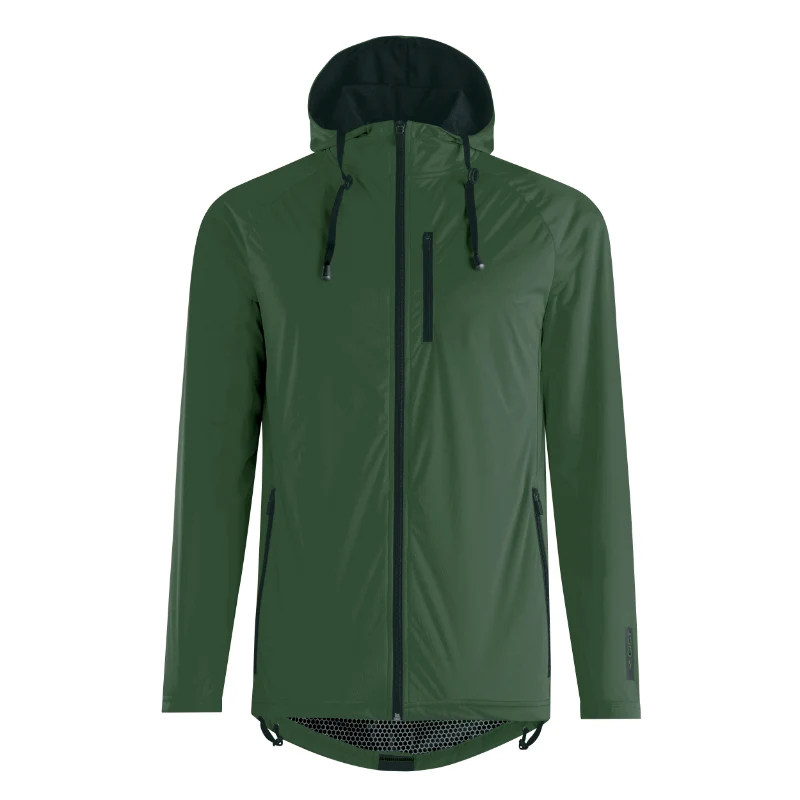 Veste De Pluie Adulte Gist Micron Waterproof 15 Micron Avec Capuche Vert Kaki S