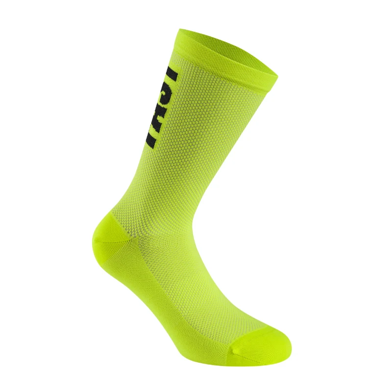 Chaussettes - Socquettes Été Gist Ride Fast Jaune Fluo 40-43 Antibacterien - Hauteur 22 cm (Paire)