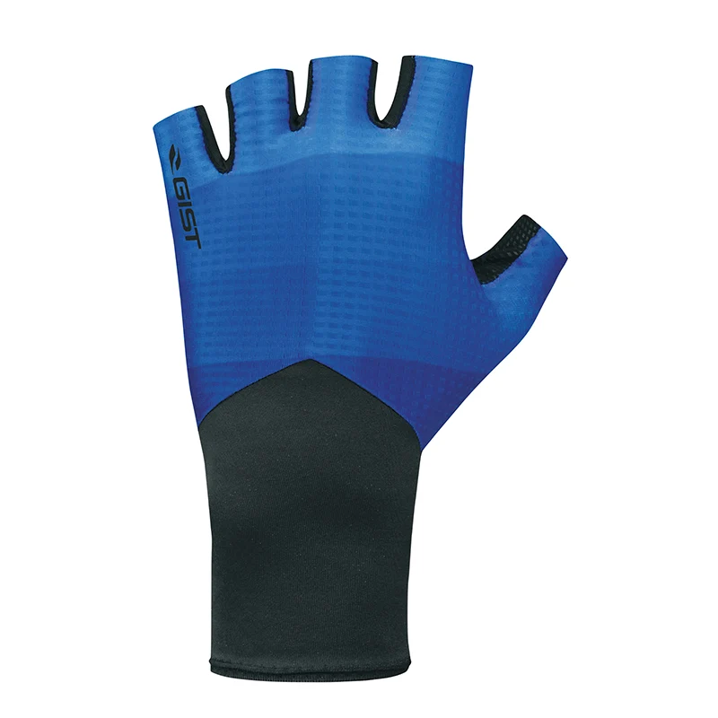 Gants Vélo Court Gist Speed Noir-Bleu L (Paire Sur Carte) Sans Velcro