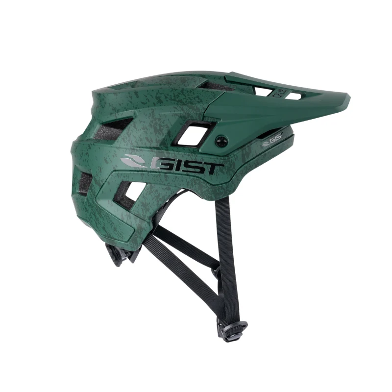 Casque Vélo Adulte Gist VTT Scrub Vert In-Mold Taille 52-56 Réglage Molette Fermeture Boucle Magnetique