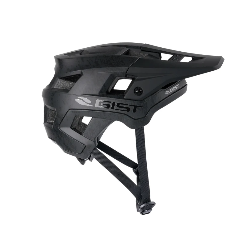Casque Vélo Adulte Gist VTT Scrub Noir In-Mold Taille 56-62 Réglage Molette Fermeture Boucle Magnetique