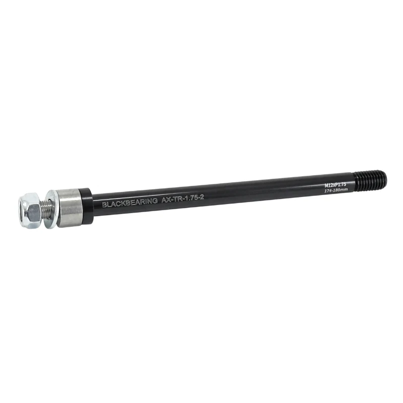 Axe Traversant - Remorque Roue Arrière Blackbearing Filetage M12X1.75 mm Pour 12X142-148 (174-180 mm) Avec Entretoise