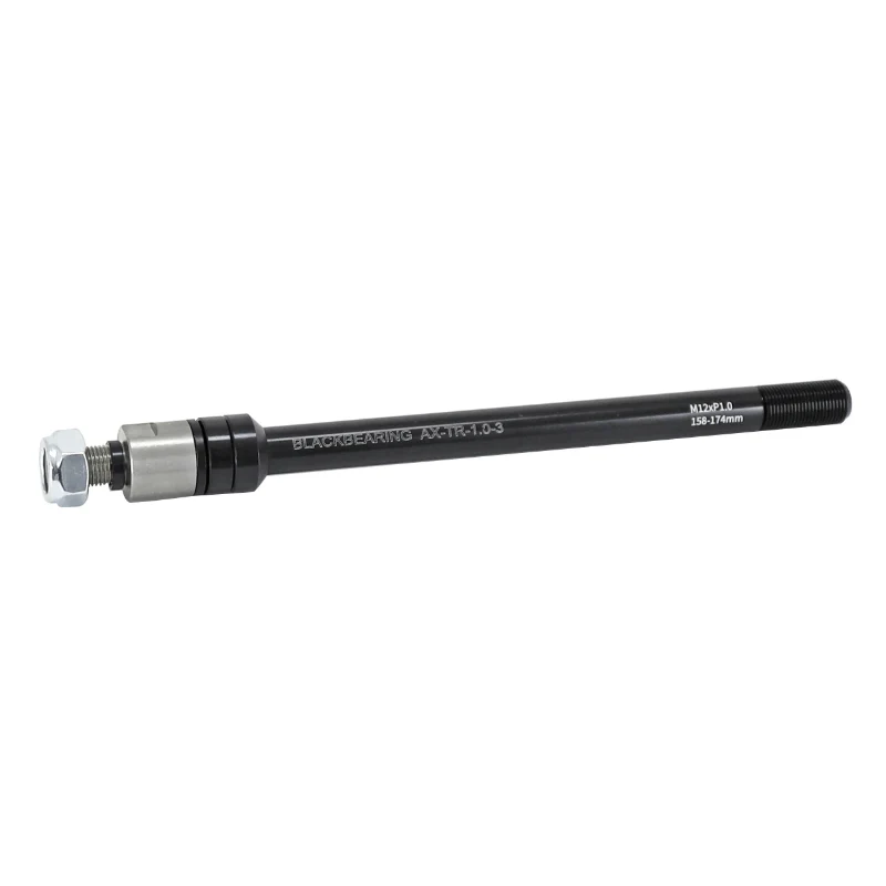 Axe Traversant - Remorque Roue Arrière Blackbearing Filetage M12X1.0 mm Pour 12X142-148 (158-170 mm) Avec Entretoise