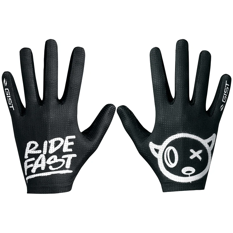 Gants Vélo VTT Long Gist Faster Ride Fast Noir M (Paire Sur Carte) Sans Velcro Compatible Ecran Tactile