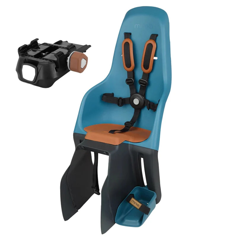 Porte Bebe-Siege Enfant Arrière Polisport A Fixer Sur Porte Bagage Fixation Etau Minia Bleu Neptune (9 A 22Kgs) Homologué En 14344 (Boite Carton Individuelle)