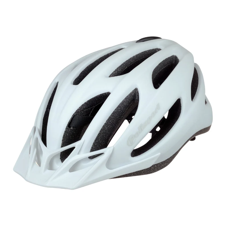Casque Vélo Urbain-City Adulte Polisport Sport Flow In-Mold Blanc Mat Avec Visiere Blanche Taille 58-62 System Quick Lock