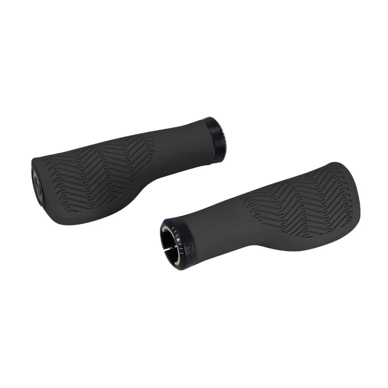 Poignée City Herrmans Nucore Town Ergonomique Avec Lock-On Noir L 130 mm Diam 22 mm (Paire Sur Carte)