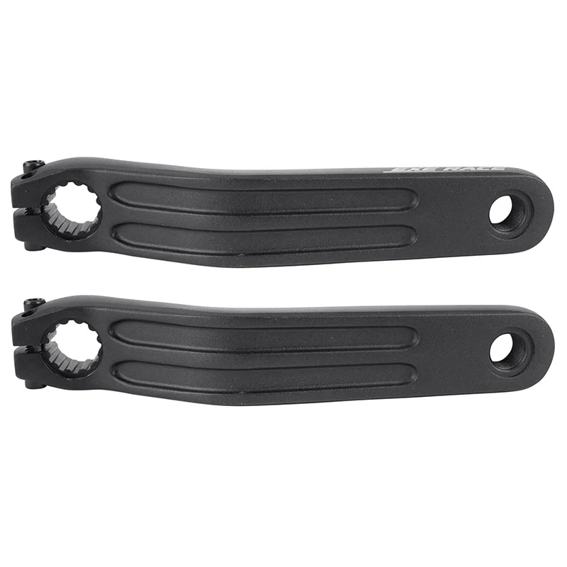 Manivelle Droite + Gauche VTT Fat Bike Leader Fox Braga Moteur M500 170 mm Alu Noir (Paire)