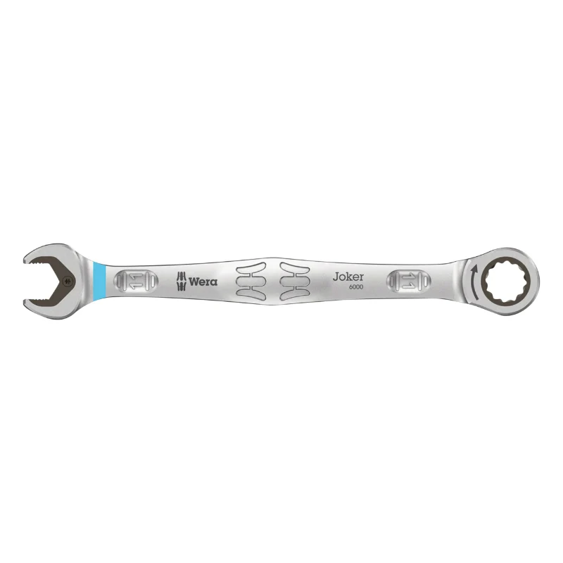 Clé Mixte-Plate A Cliquet Wera 6000 Joker 11 mm (Avec Fonction Retenue) Chrome Moly (Vendu A L'Unite) -Marque Allemande Pour Les Ateliers-