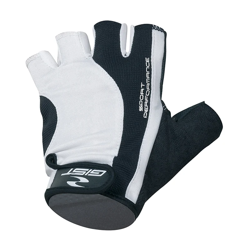 Gants Vélo Court Gist Pro Noir-Blanc M (Paire Sur Carte) Avec Velcro