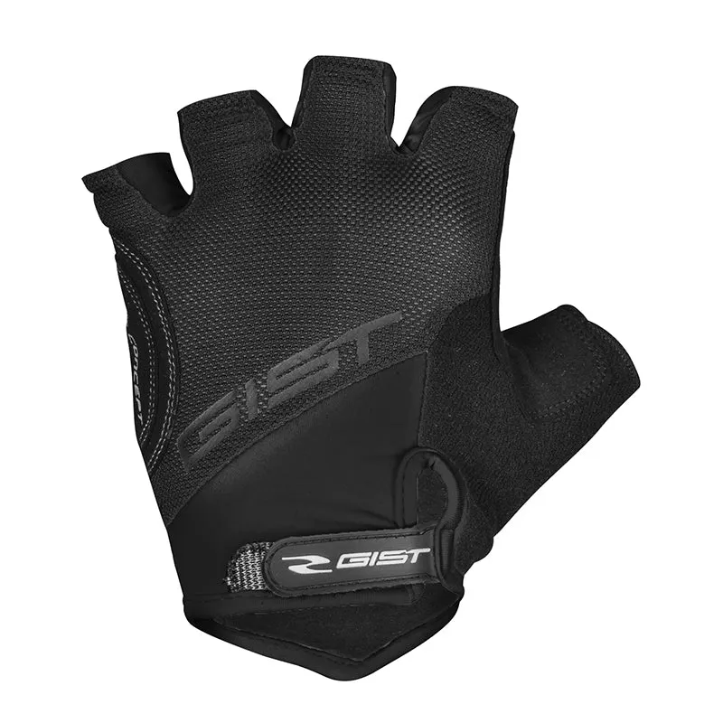Gants Vélo Court Gist D-Grip Gel Été Noir XXL (Paire Sur Carte) Avec Velcro