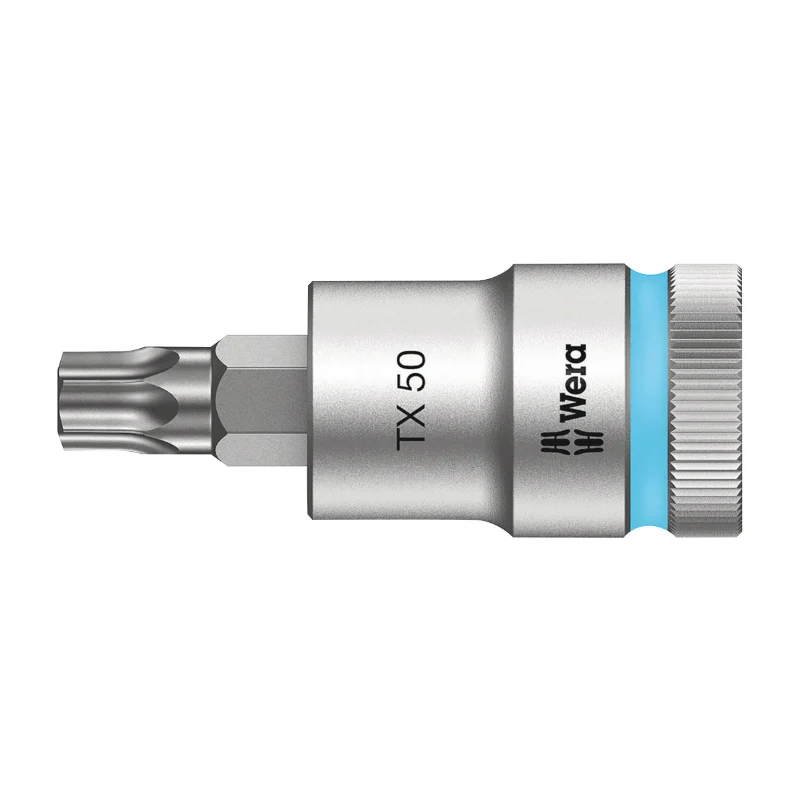 Douille Torx Wera 8767 Hf Zyklop 1-2 T50 Longueur 60 mm (Vendu A L'Unite) -Marque Allemande Pour Les Ateliers-