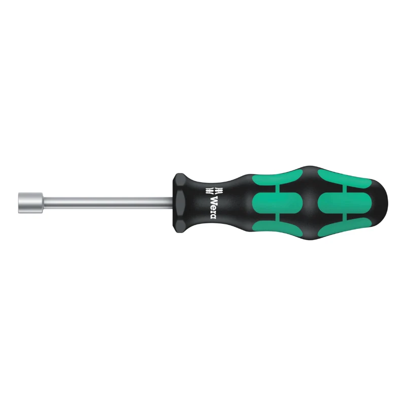 Tournevis A Douille Wera 395 Holo 10 mm Noir-Vert (Vendu A L'Unite) -Marque Allemande Pour Les Ateliers-