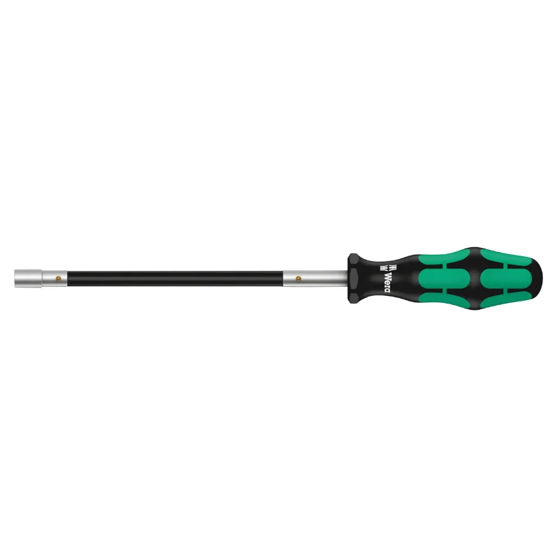 Tournevis A Tête Flexible Wera 391 6 Pans Diam 7 mm Noir-Vert (Vendu A L'Unite) -Marque Allemande Pour Les Ateliers-