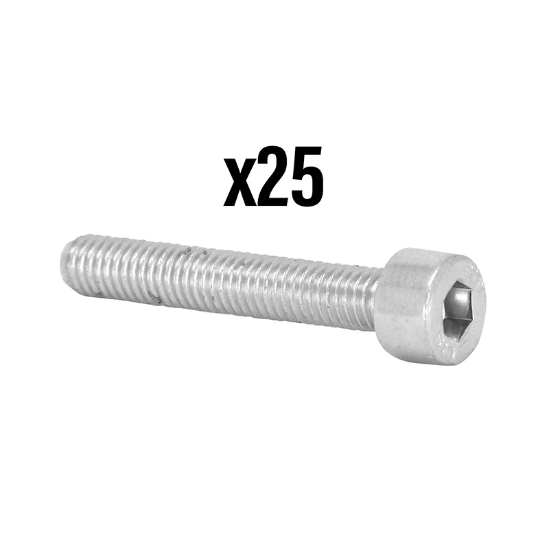 Vis Chc 6 Pans Creux M5 X 25 mm Chrome (Sachet De 25 Pieces)