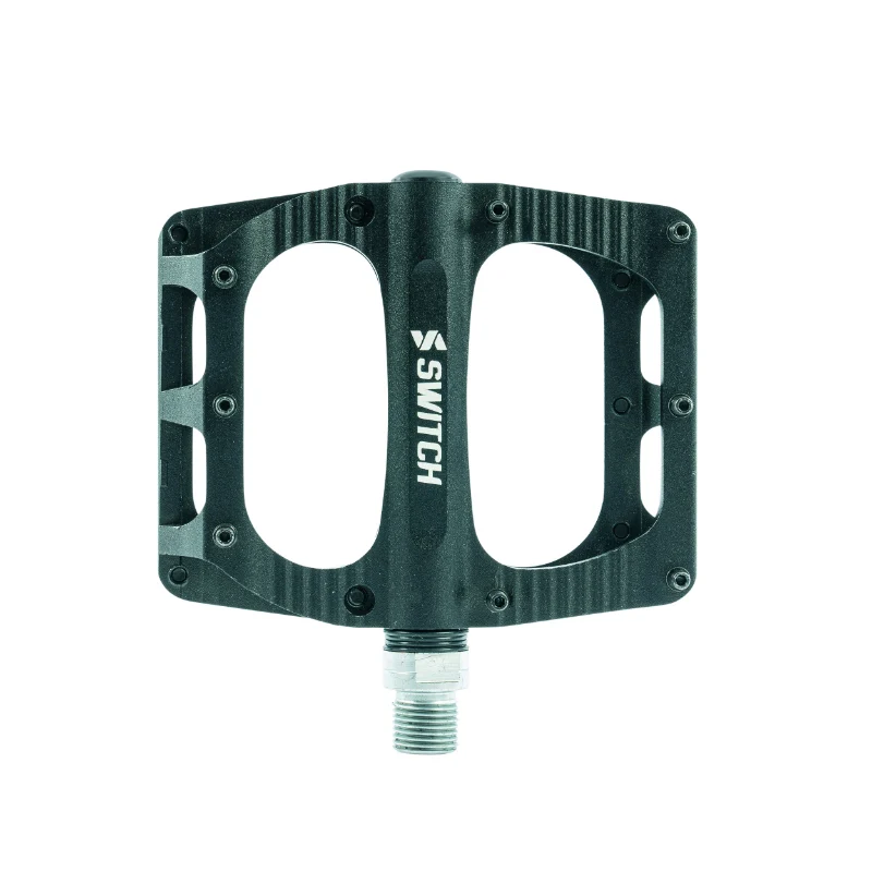 Pédale VTT Plateforme Descente - BMX Switch Freeride Alu Cnc Noir Filetage 9-16 Avec Picots (Paire) 100X90 mm