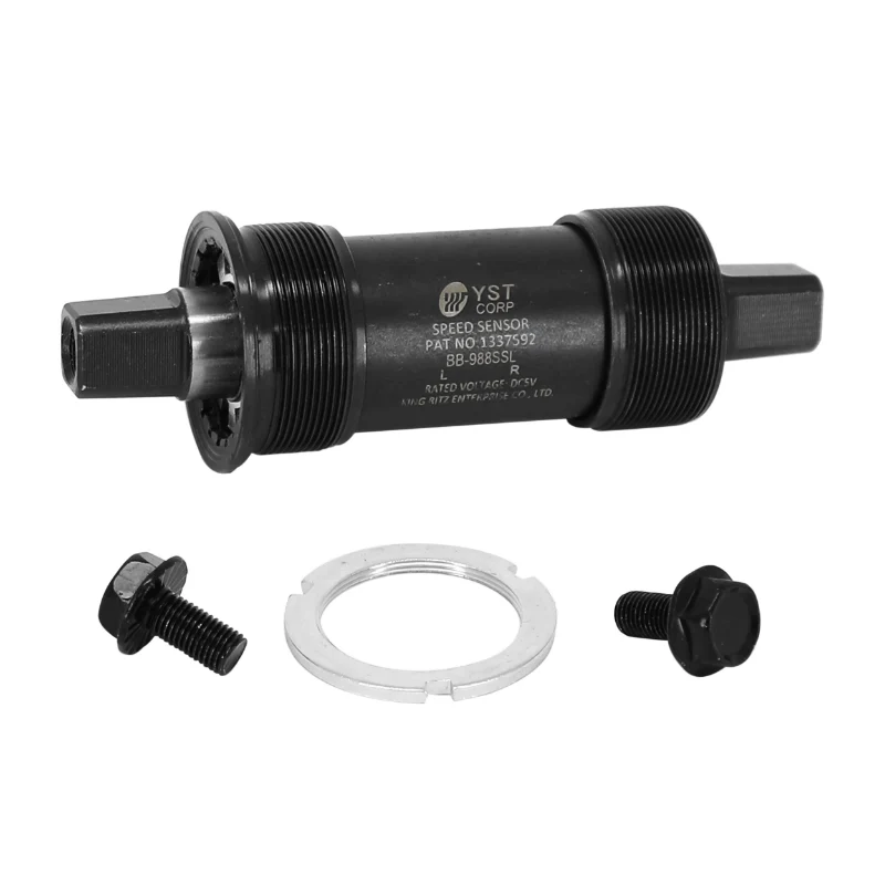Boîtier Pédalier Yst Carré Alu A Roulement 120 mm (Boite De 68) Filetage Anglais - Bsc - 1,37X24 Avec Etoile Pour Vélo Leader Fox - Compatible Avec 197428 Ou 182645
