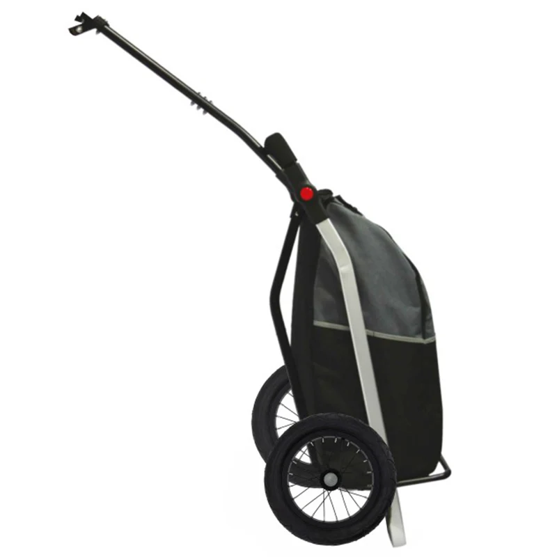 Remorque Vélo Shopping Trailer Chassis Alu Avec Pneus Gonflables 12" Livree Avec Fixation Tige De Selle Poids Maxi 20Kgs Volume 50L