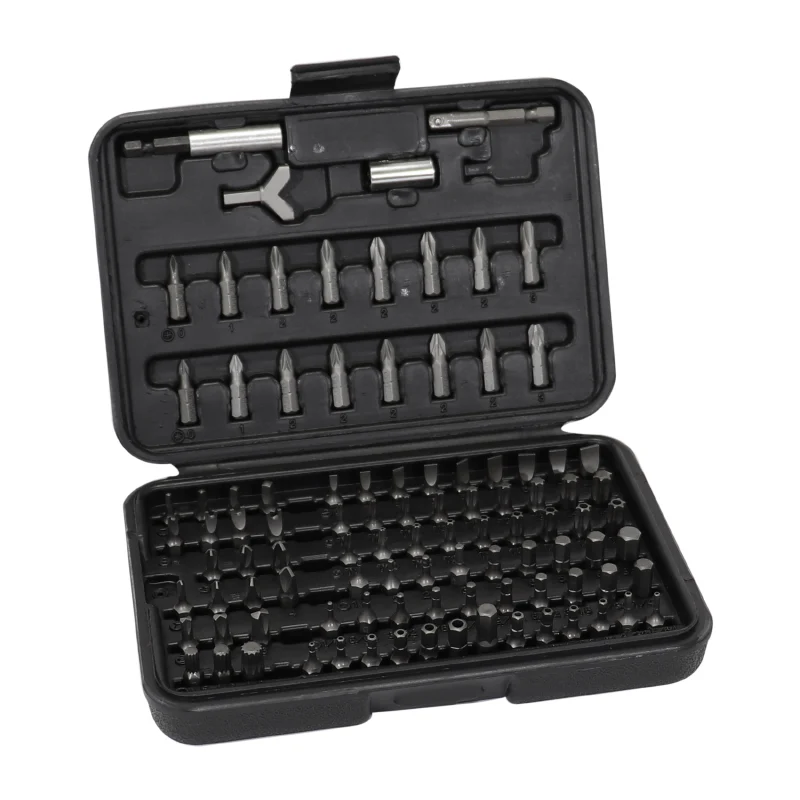 Embouts De Serrage Et Vissage 1-4 Universel Adaptable Tournevis - Perceuse - Cliquet A Douille (Coffret 100 Pieces) -P2R-