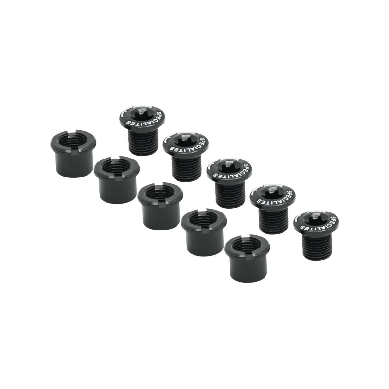 Intravis Pédalier Ta Alu Noir Compatible Double Plateaux 5 Branches (Jeu De 5) - Vis Et Cheminee