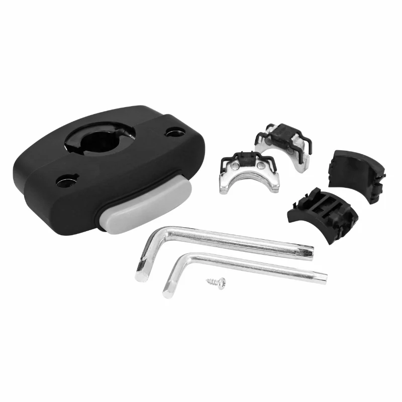 Fixation Adaptateur Porte Bebe-Siege Enfant Polisport Guppy Mini Avant Sur Tube De Direction (Diam 20 À 40 mm) Avec Kit Entretoises - Compatible Ecran Polisport Ref 30806