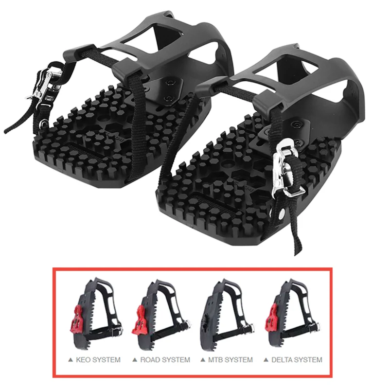Pédale Route - VTT Résine Pour Adapter Sur Cales Look - Shimano Et Autres Pour Pedaler Sans Les Chaussures De Vélo (Paire)