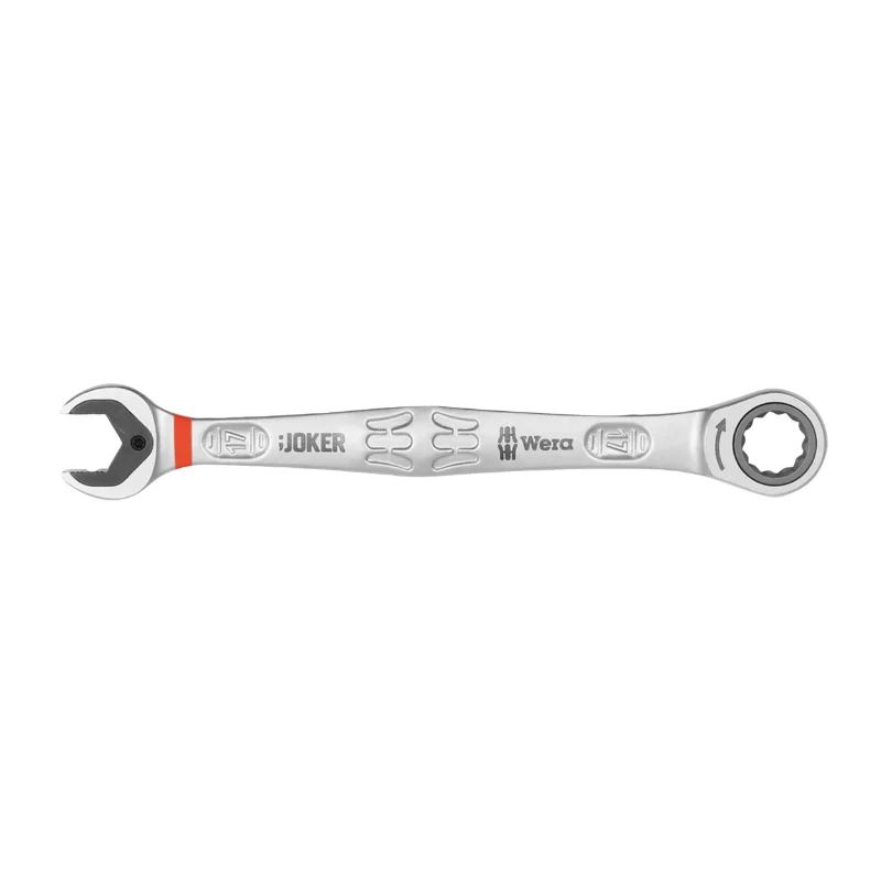 Clé Mixte-Plate A Cliquet Wera 6000 Joker 17 mm (Avec Fonction Retenue) Chrome Moly (Vendu A L'Unite) -Marque Allemande Pour Les Ateliers-
