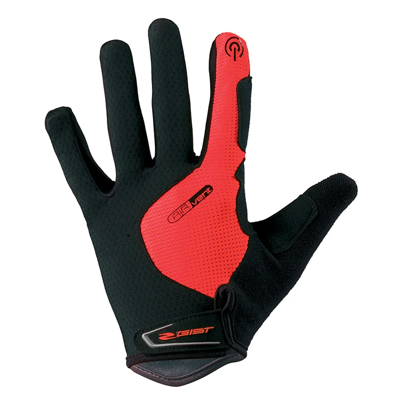 Gants Vélo VTT Long Gist Hero Gel Rouge XL (Paire Sur Carte) Compatible Ecran Tactile