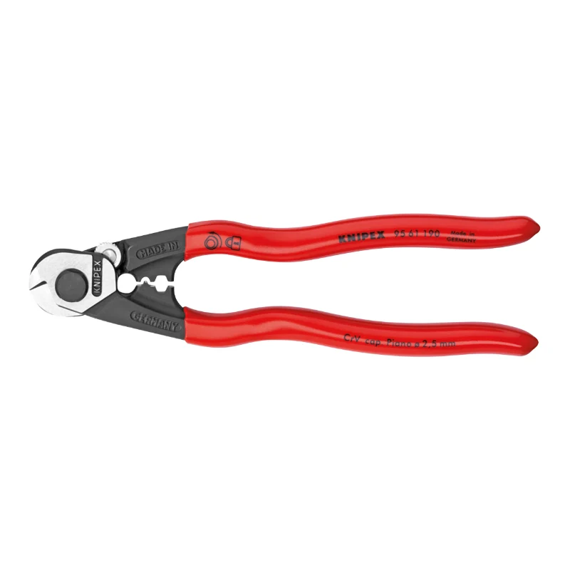 Pince Coupe Câble Pro Knipex Robuste 190 mm Chrome Pour Câble Diam 2,5 À 7 mm (95 61 190) -Made In Germany-