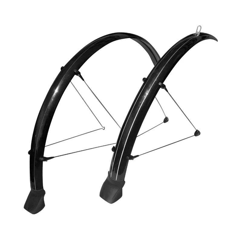 Garde Boue Route Tringles 700 Stronglight 35 mm Noir (Paire) Avec Fixation Mixclip Réglable Tringles INOX Et Bavettes