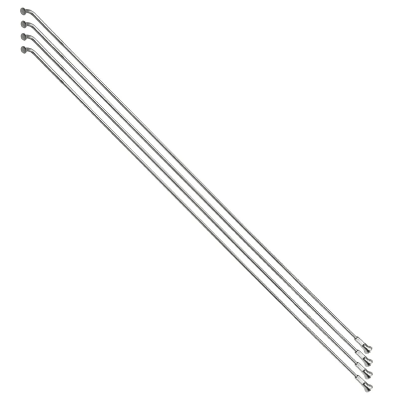 Rayon Renforcé INOX Argent 2,0 mm Avec Tête Coudée En 2,3 mm L 275 mm Avec Écrou (Vendu Par 4)