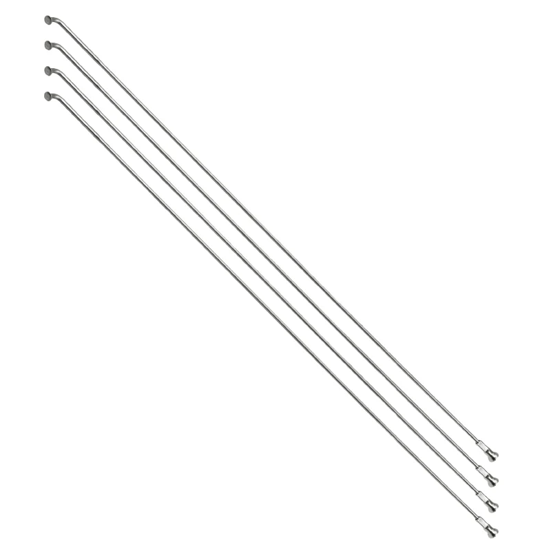 Rayon Renforcé INOX Argent 2,0 mm Avec Tête Coudée En 2,3 mm L 255 mm Avec Écrou (Vendu Par 4)