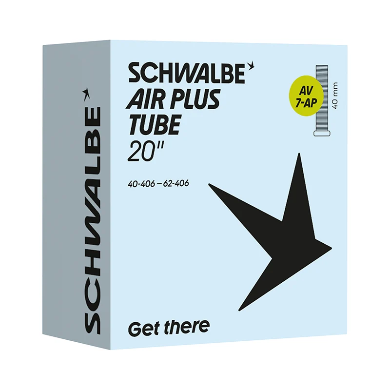 Chambre A Air Vélo 20 X 1.50-2.35 Schwalbe Air Plus Renforcé Valve Alu Standard (40-406 À 54-428) (Av7Ap)