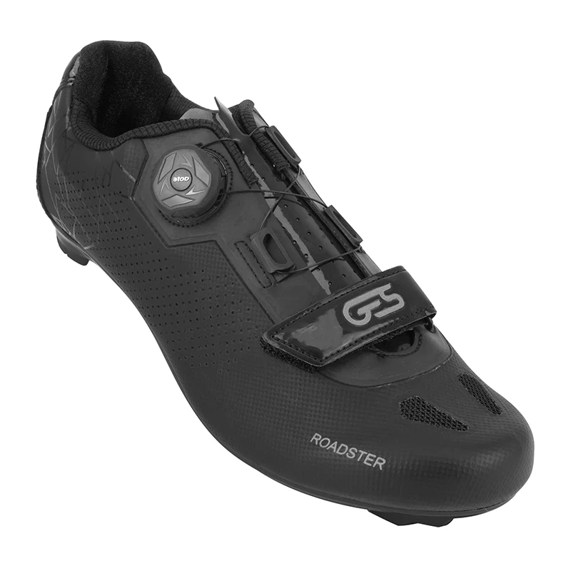 Chaussure Route Ges Roadster2 Noir T41 Fixation Microclip Atop-Velcro Compatible Look-Shimano (Paire)