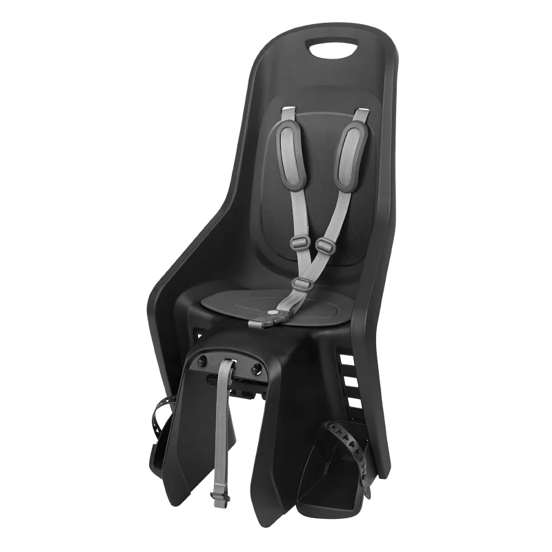 Porte Bebe-Siege Enfant Arrière Polisport A Fixer Sur Porte Bagage Fixation Etau Bubbly Maxi Mik Hd Noir Coussin Gris (9 A 22Kgs) Homologué En 14344 Compatible Systeme " Mik Hd " Uniquement