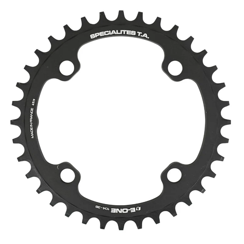 Plateau VAE-E-Bike 4 branches Ø 104 Pour Bosch - Brose - Yamaha - Giant - Shimano E-Steps Ta E-One 36 dents Mono Noir Alu 7075 Narrow Wide