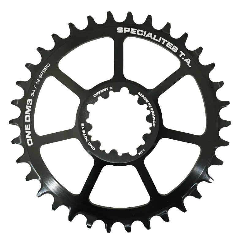 Plateau VTT Direct Mount Pour Sram Gx - Xx1 - X01 Ta Dm3 34 dents 11-12V. Narrow Wide Noir (Transmission Boost Deport 3 mm)