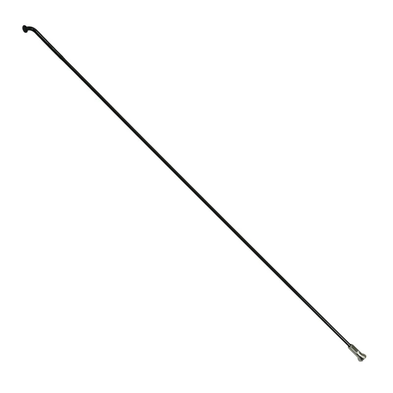 Rayon Renforcé INOX Noir 2,0 mm Avec Tête Coudée En 2,3 mm L 305 mm Sapim Avec Écrou (Vendu A L'Unite)