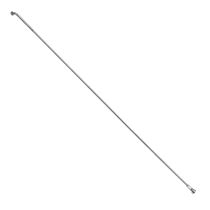 Rayon Renforcé INOX Argent 2,0 mm Avec Tête Coudée En 2,3 mm L 262 mm Avec Écrou (Vendu A L'Unite)