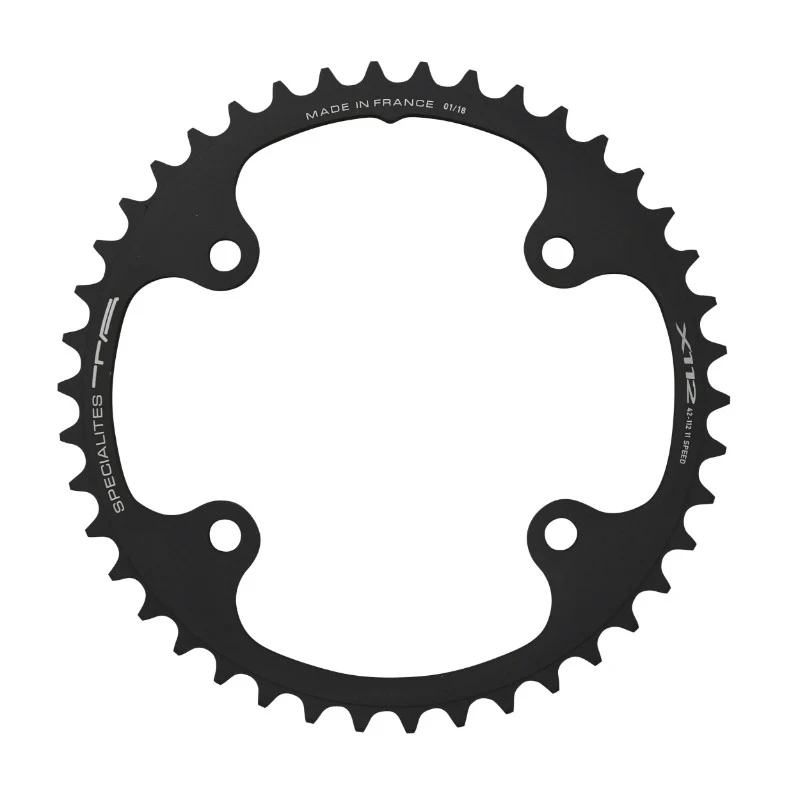 Plateau Route 4 branches Ø 112 Pour Campagnolo Ta 39 dents Intérieur Record-Super Record-Chorus-Potenza Gris 11V.