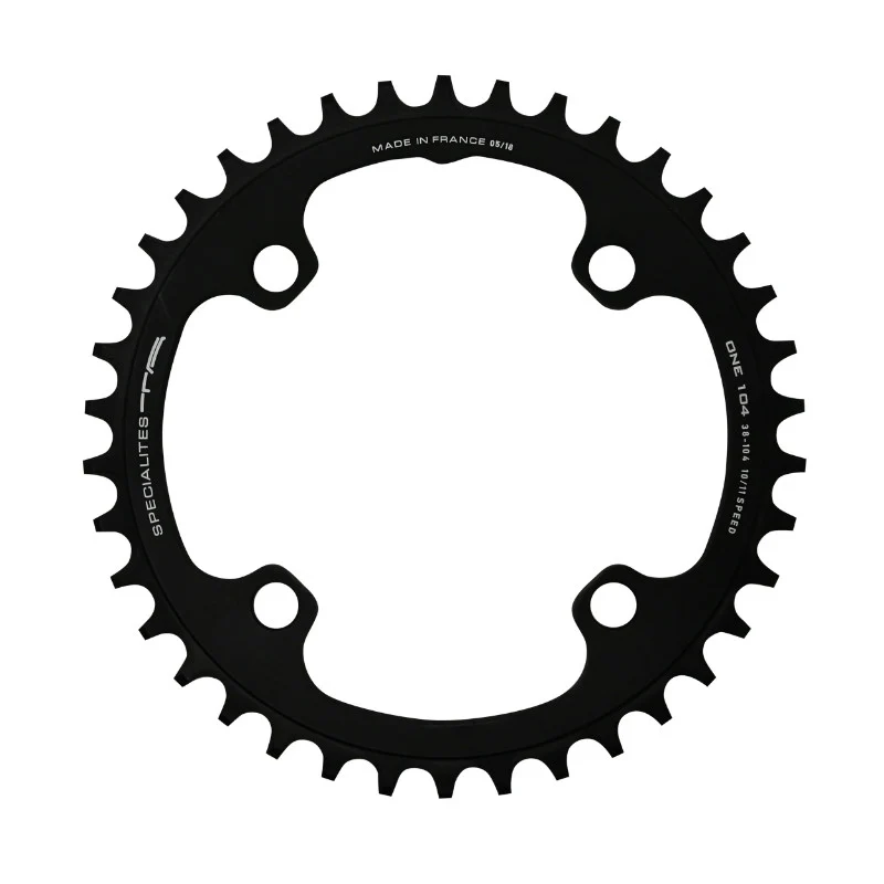 Plateau VTT 4 branches Ø 104 Ta One 34 dents Mono Noir Mat Alu Pour Shimano - Sram - Race Face - Fsa 10-11-12V. Narrow Wide (Compatible Toute Chaîne 12V Sauf Shimano)