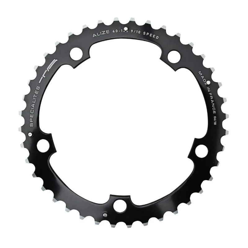 Plateau Route 5 branches Ø 130 Ta Alize Triple 42 dents Milieu Noir Alu 7075 Type Shimano 8-9-10V.