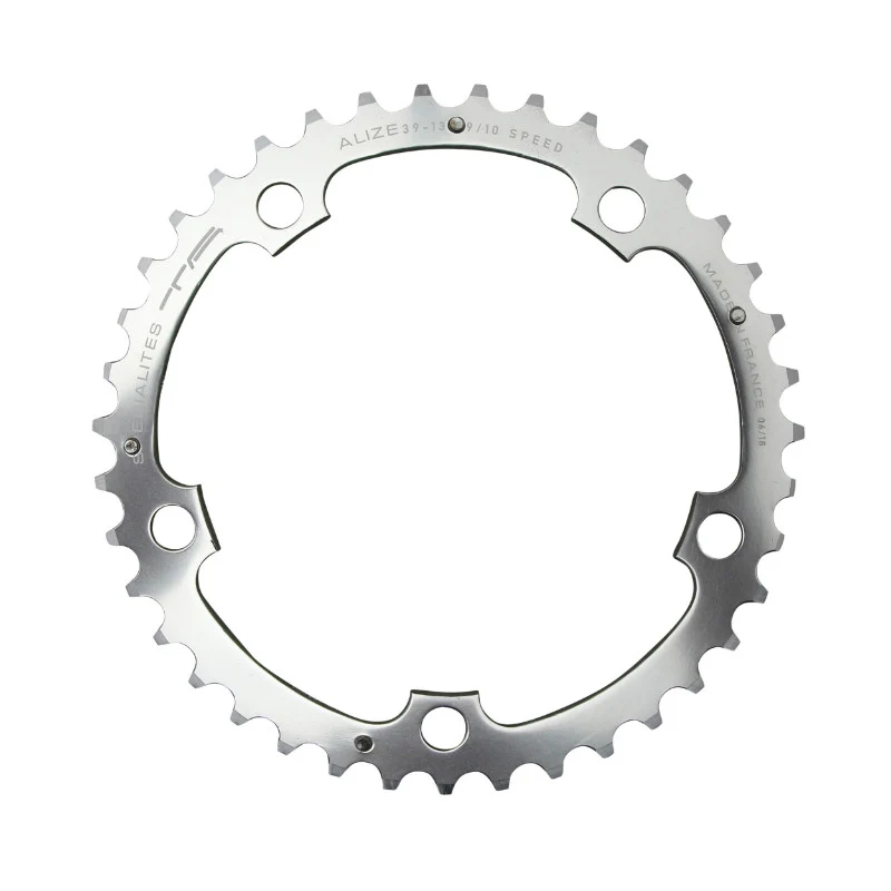 Plateau Route 5 branches Ø 130 Ta Alize Triple 42 dents Milieu Argent Alu 7075 Type Shimano 8-9-10V.